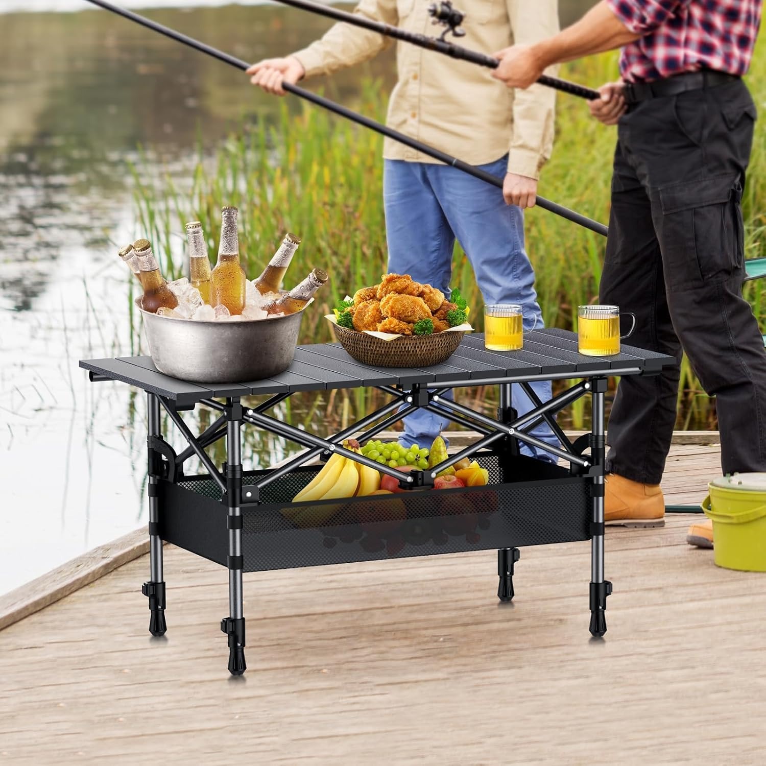 Anbte Roll Top Camping Table (3ft, Two Heights): image 3