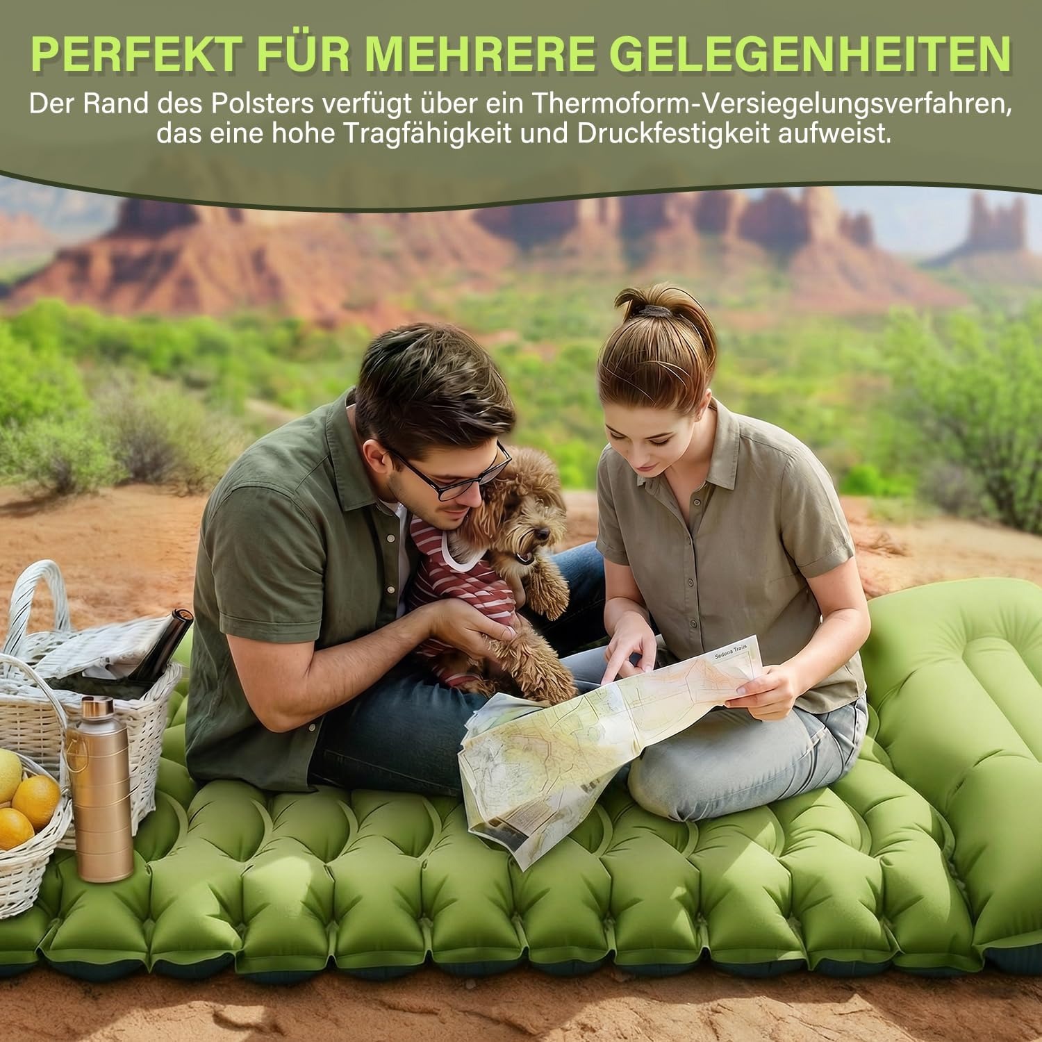 Foot Pump Camping Air Mattress with Built-In Pillow: image 7