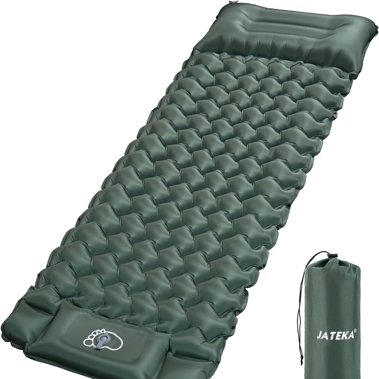 Self Inflating Sleeping Mat with Built-In Foot Pump and Pillow
